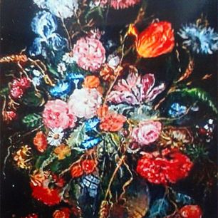 Цветы в вазе и фрукты. Копия художника Ян Давидс де Хем